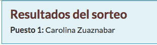 Sorteo Aukinko - ganadora